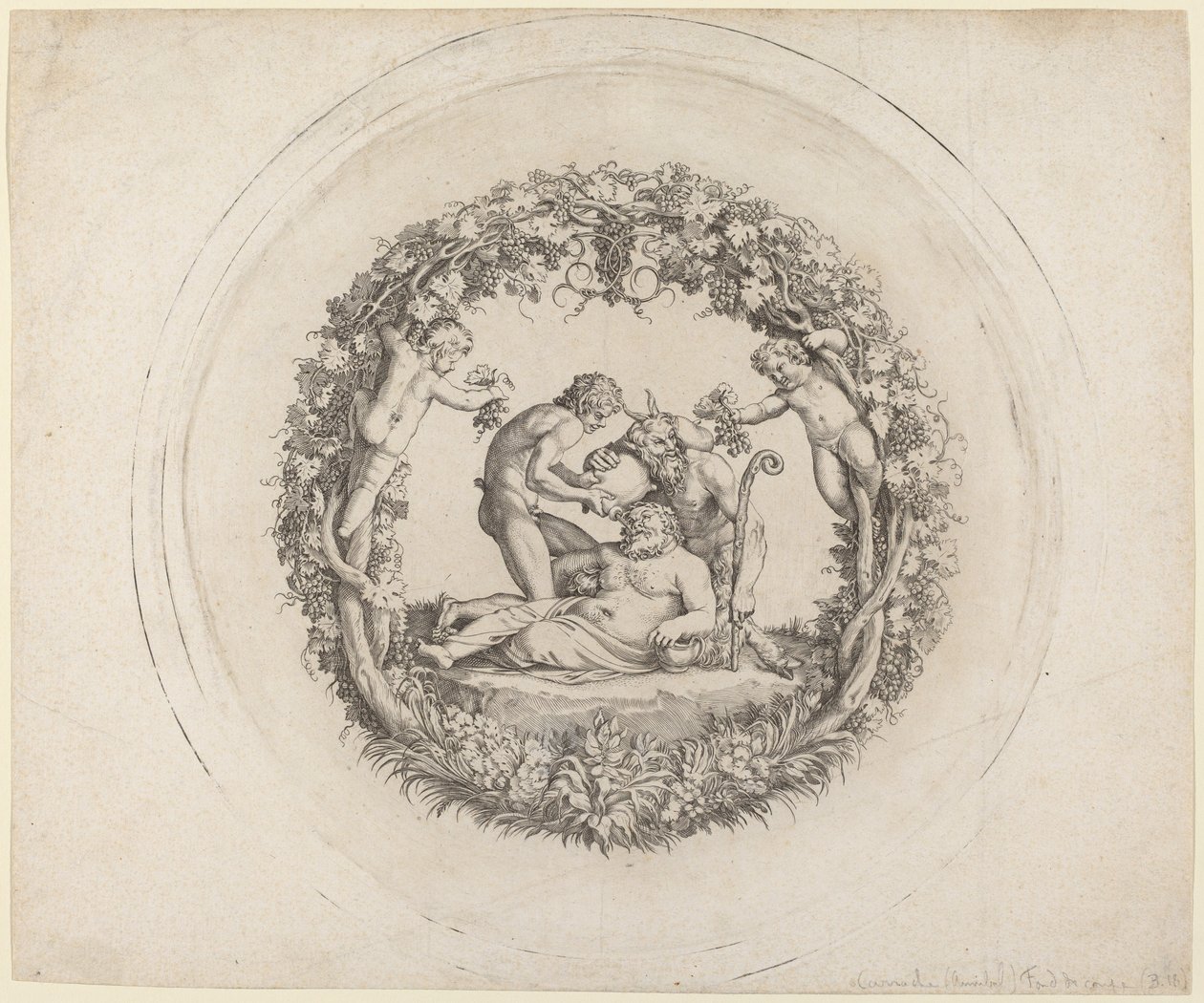 Sarhoş Silenus ("Tazza Farnese") by Annibale Carracci