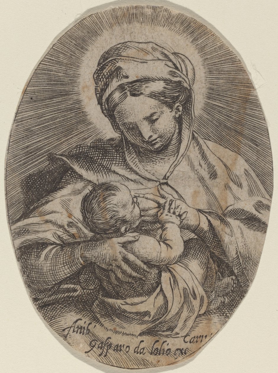 Madonna Mesih Çocuğunu Emziriyor by Annibale Carracci