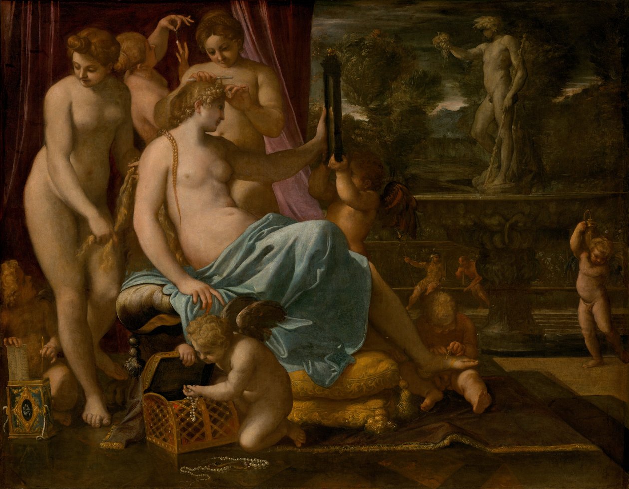 Venüs Güzeller Tarafından Süslenmiş by Annibale Carracci