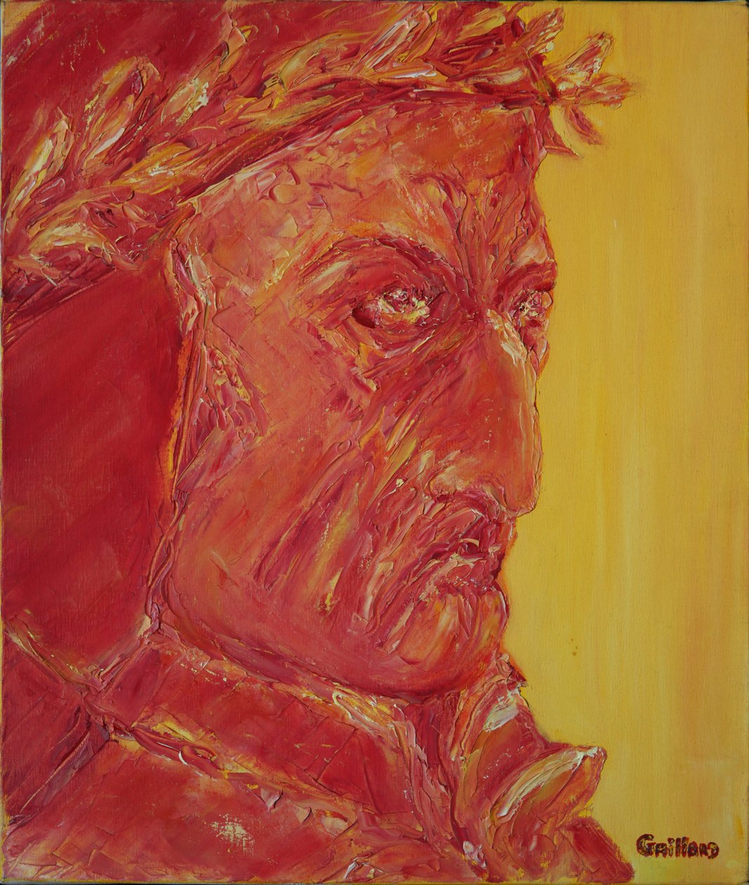 Dante (tuval üzerine yağlı boya) by Annick Gaillard