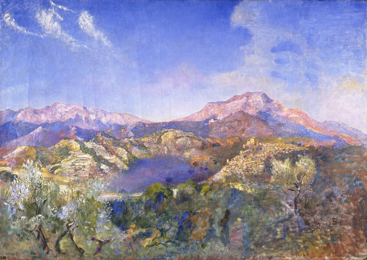 İtalyan Manzarası (tuval üzerine yağlı boya) by Annie Louisa Swynnerton