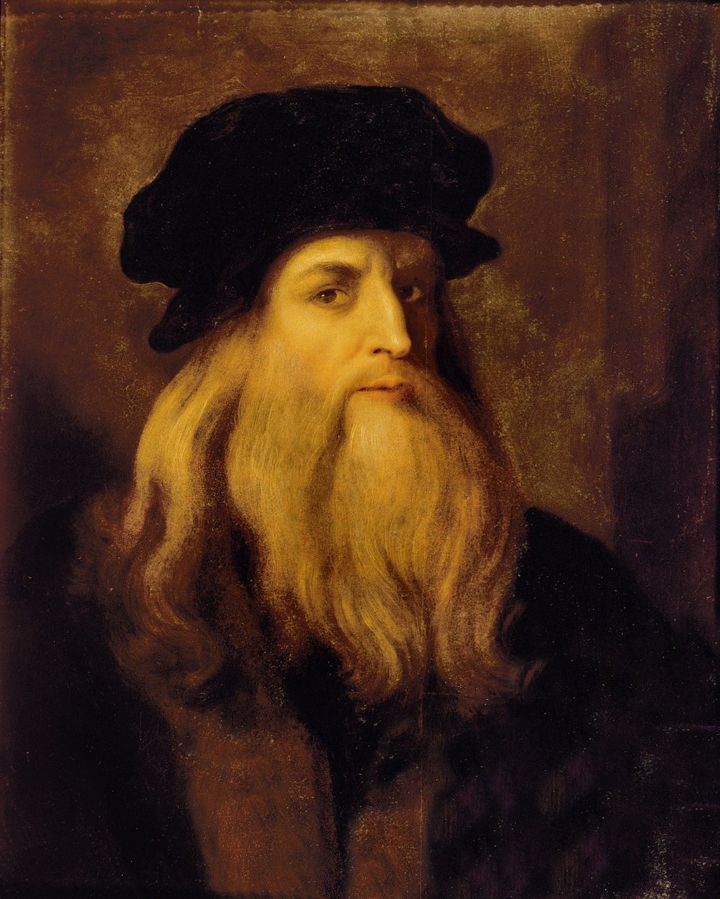 Portrait of a man, presumed to be Leonardo da Vinci  by Unbekannt Unbekannt