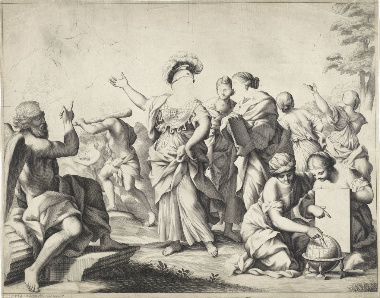 Minerva ile alegori by Anonymous