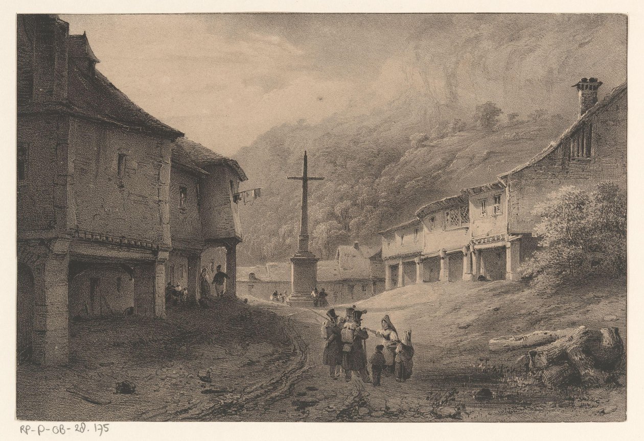 Anıtı olan dağ köyü by Anonymous