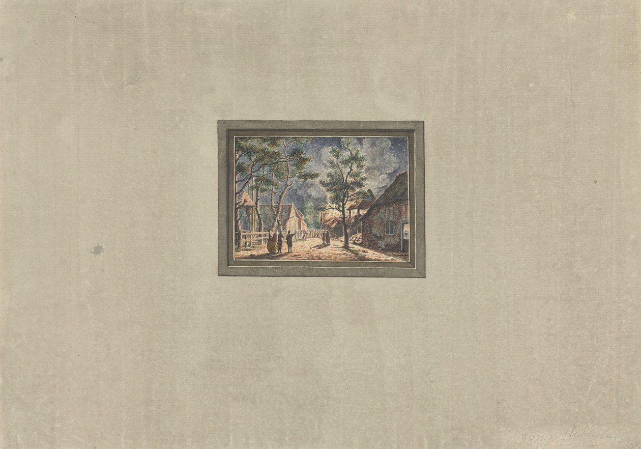 Muiderberg'de yangın, 1746 by Anonymous