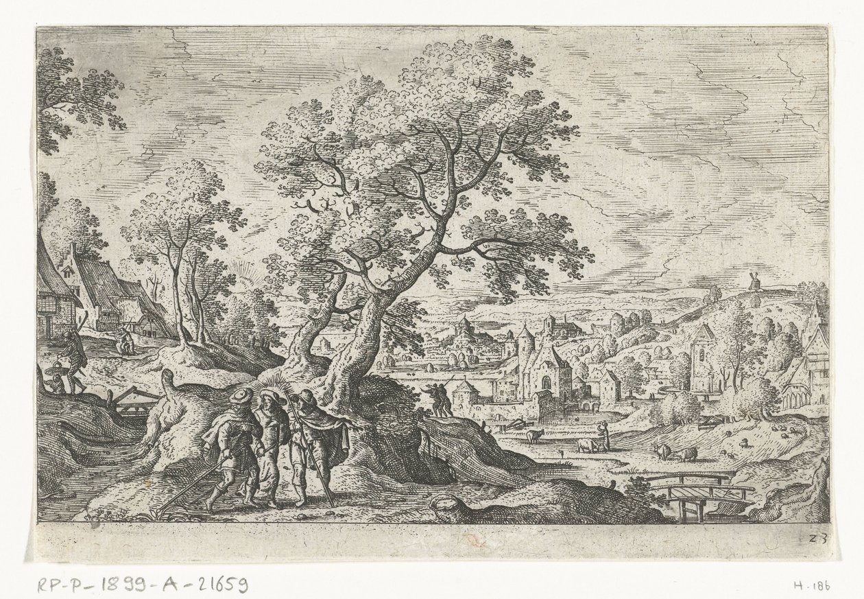 emmaus Mitolojik ve İncil sahneleri içeren manzaralar (dizi adı) by Anonymous