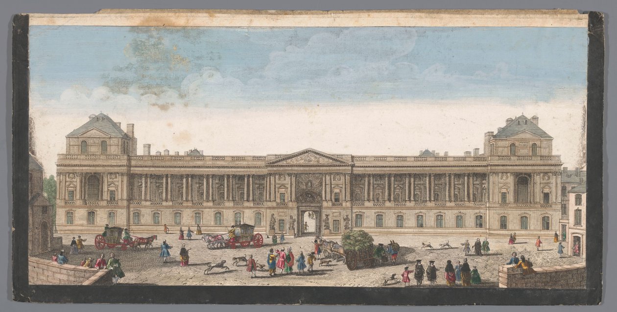 Paris'teki Palais du Louvre'un görünümü by Anonymous