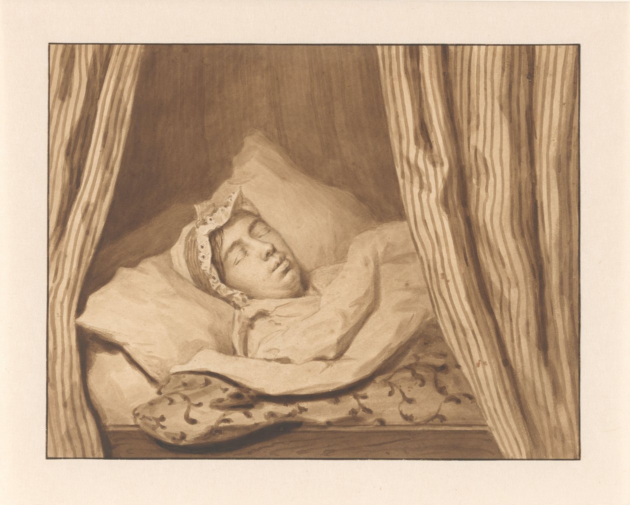 Leydi Johanna van Weede ölüm döşeğinde by Anonymous