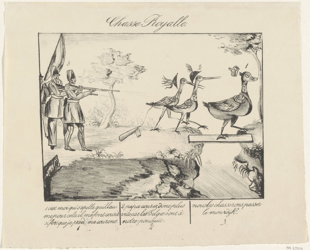 Kraliyet yat, 1830 Chasse Royalle (nesne üzerindeki başlık) by Anonymous