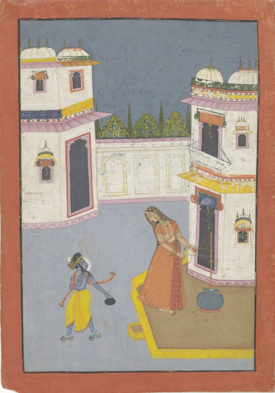Krishna çalkalanan Yasoda