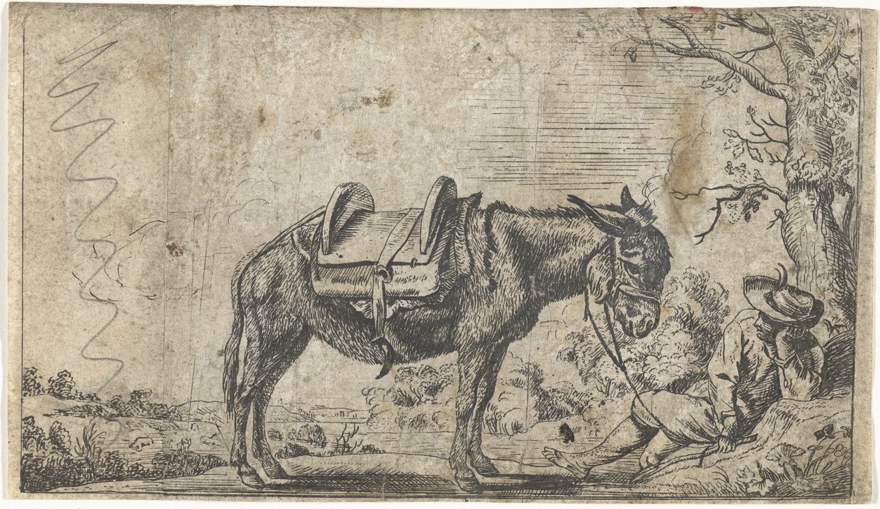 eşek ile adam by Anonymous