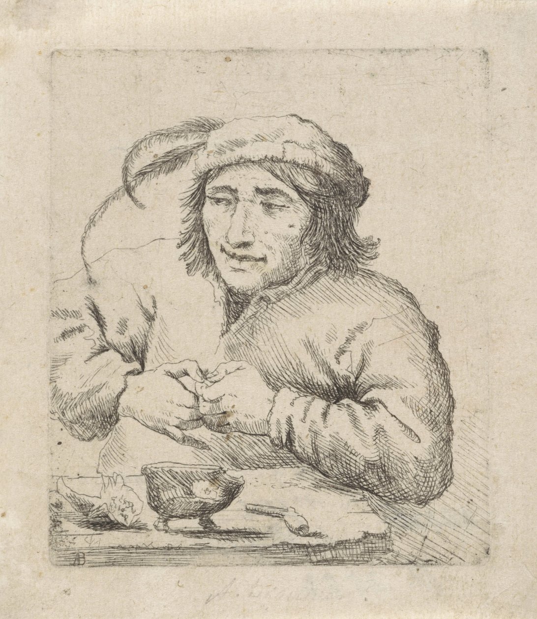 Adam piposunu durdurur by Anonymous