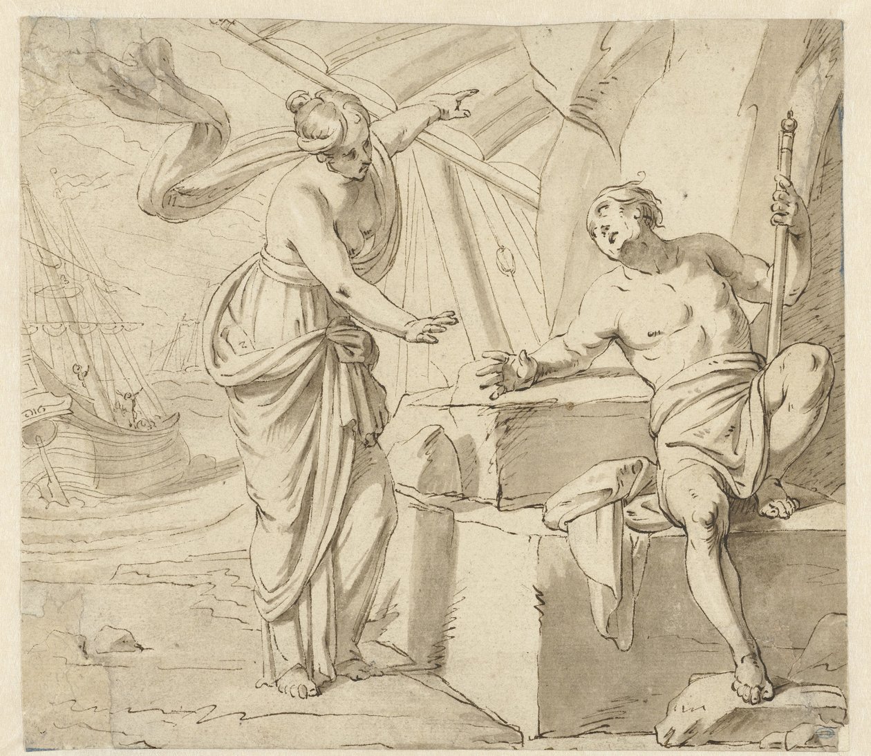 Minerva Odysseus'a görünür by Anonymous
