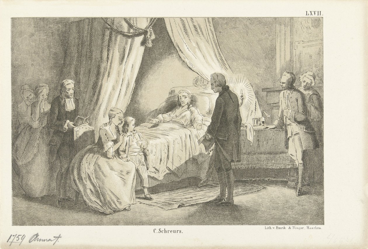 Prenses Anna ölüm döşeğinde, 1759 by Anonymous