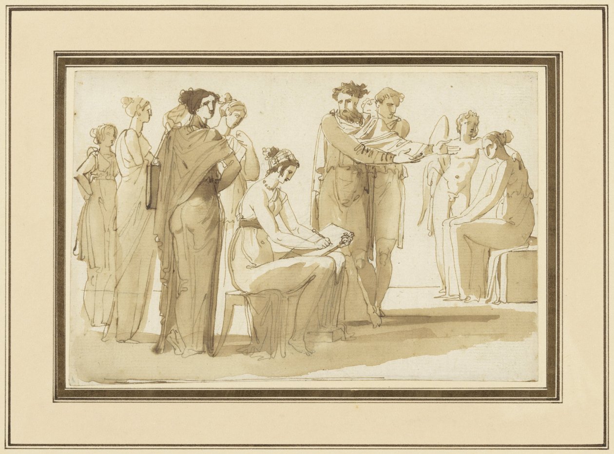 Bir çizim akademisinde sahne by Anonymous