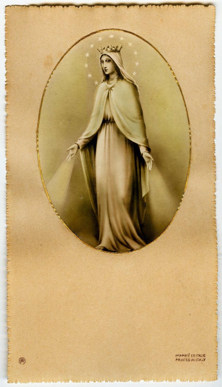Dindar görüntü: Meryem Ana (baskı) by Anonymous Anonymous