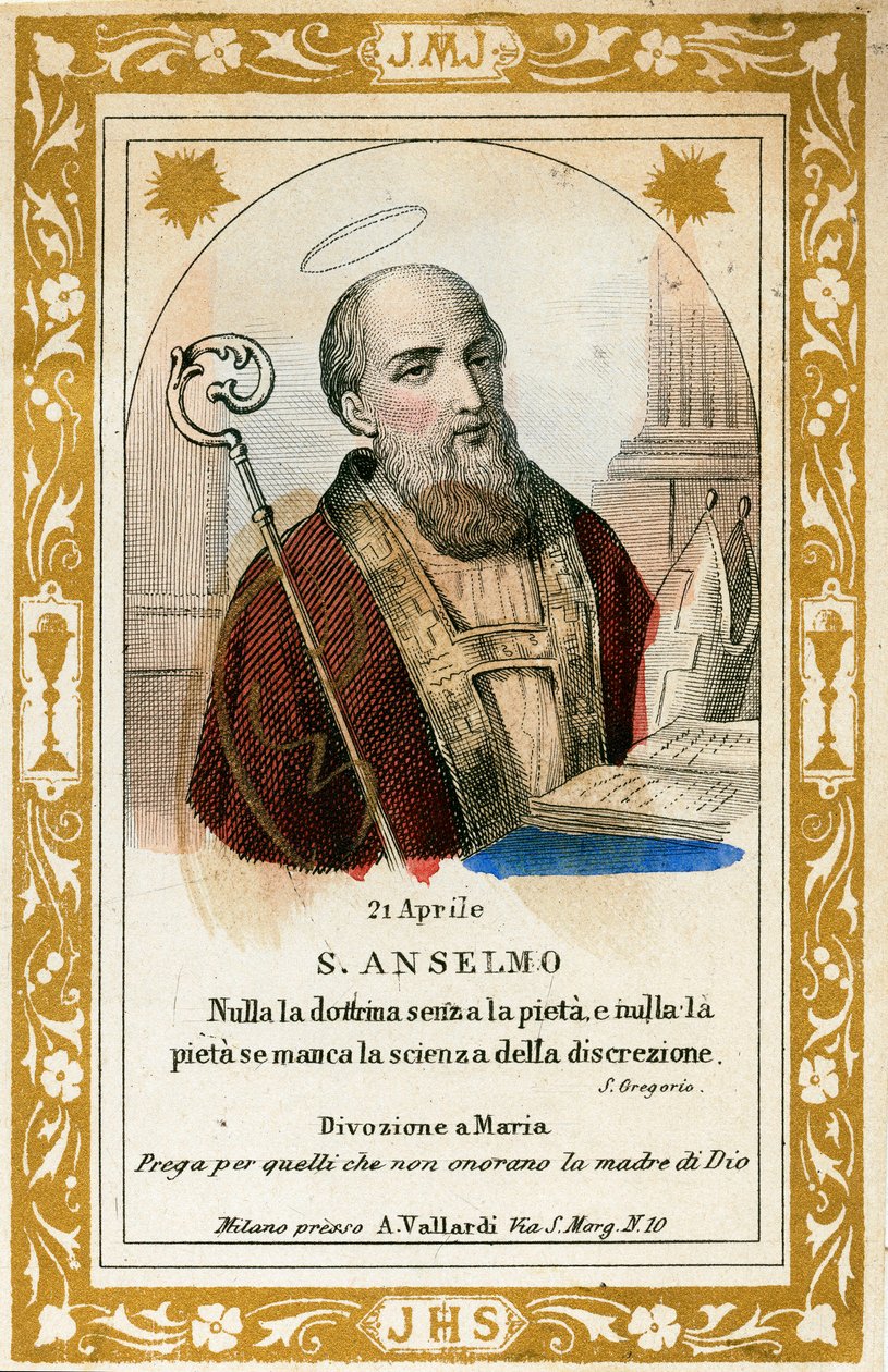 Aziz Anselm (gravür by Anonymous Anonymous