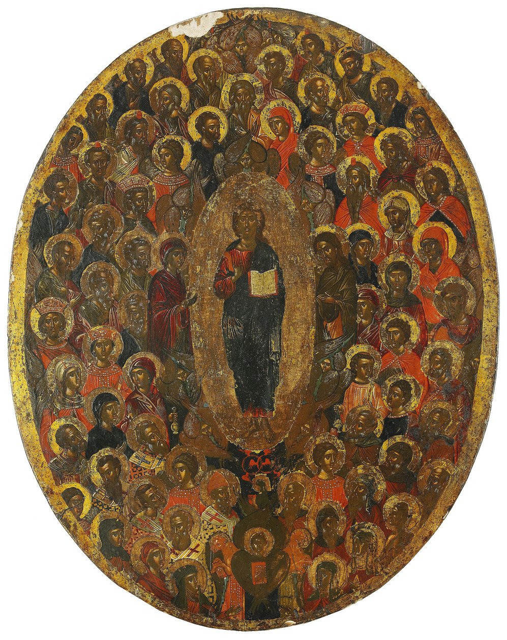 Deesis, 17. yüzyıl by Anonymous Russian icon painter