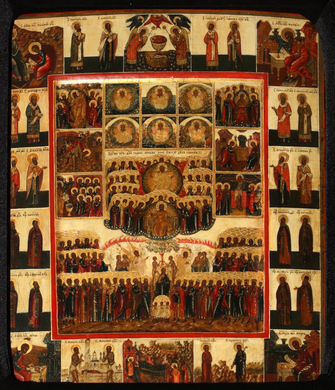 Hexameron, 19. yüzyıl başı. by Anonymous Russian icon painter