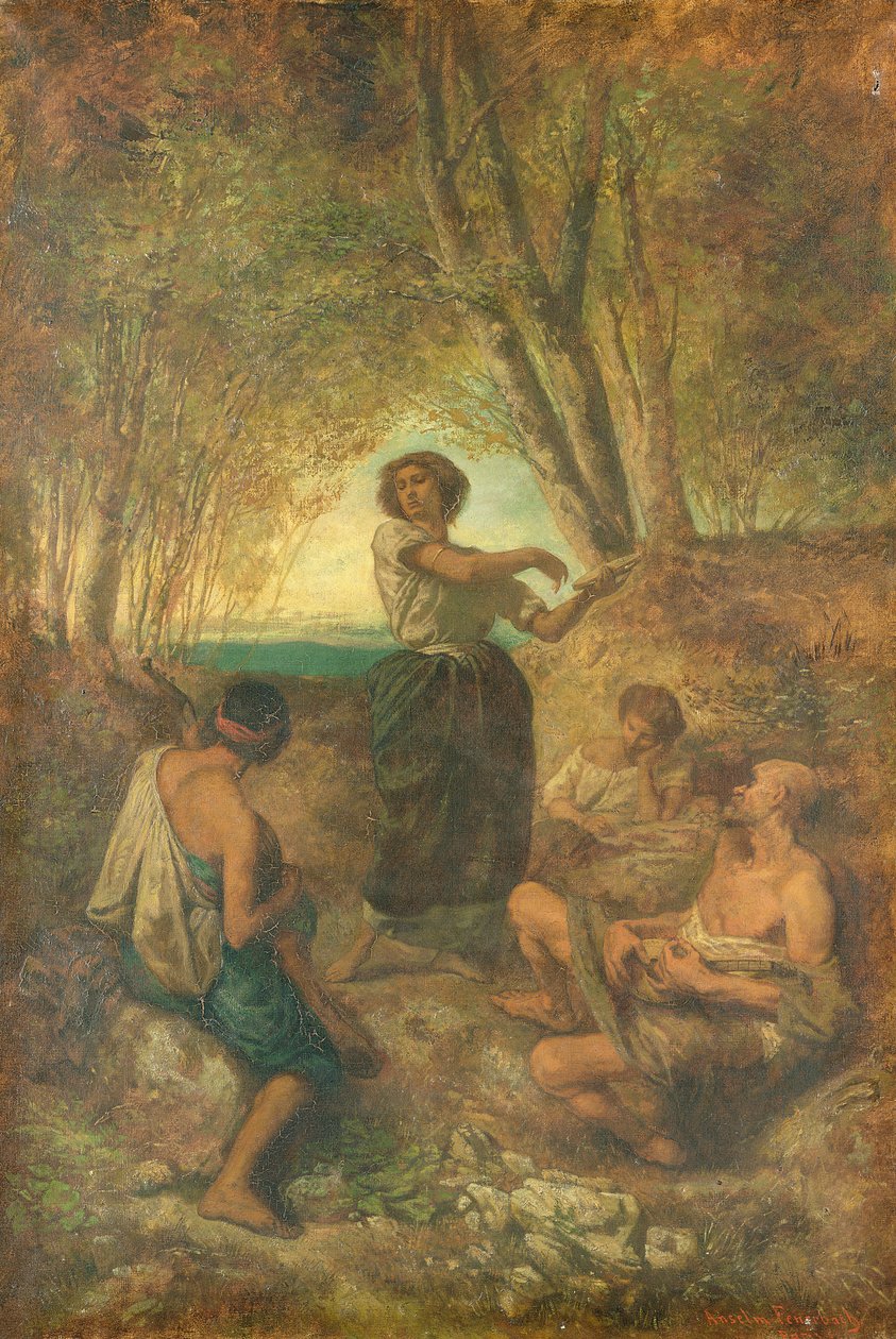 Çingene Dansı, 1853 by Anselm Feuerbach