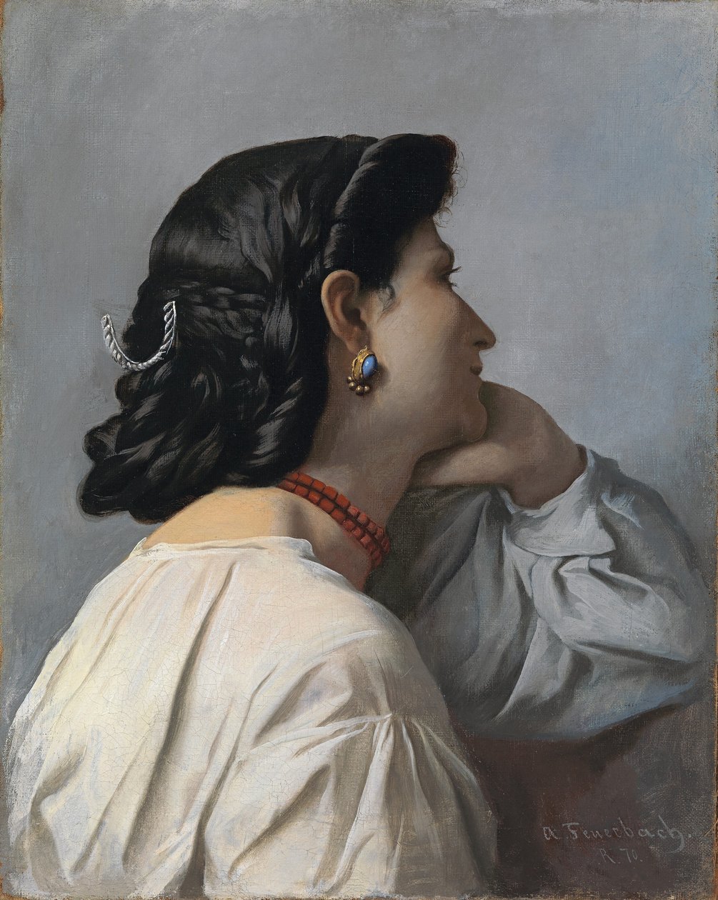 İphigenia Kafa çalışması by Anselm Feuerbach