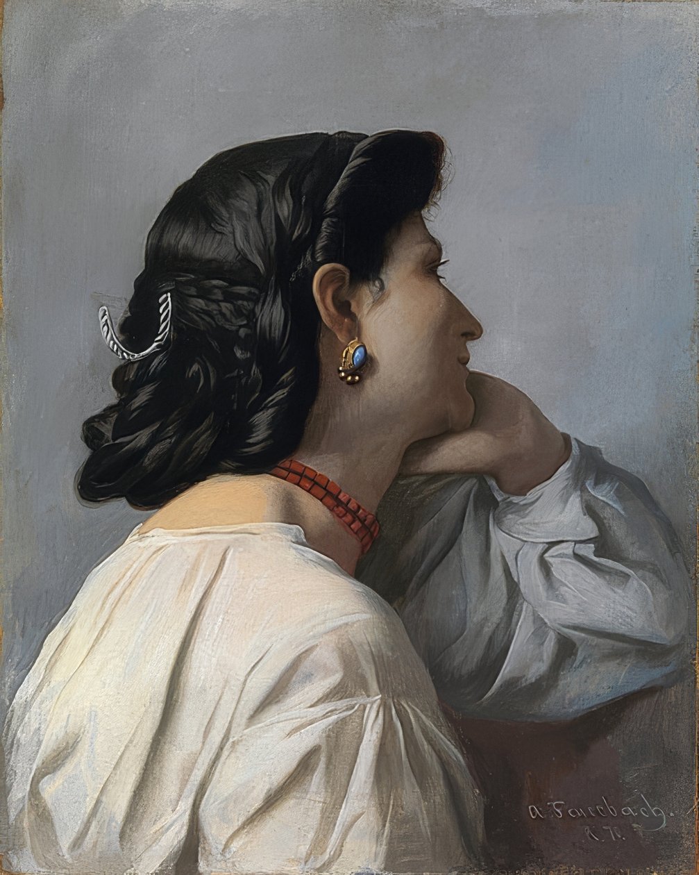 İphigenia (çalışma başkanı). 1870 by Anselm Feuerbach