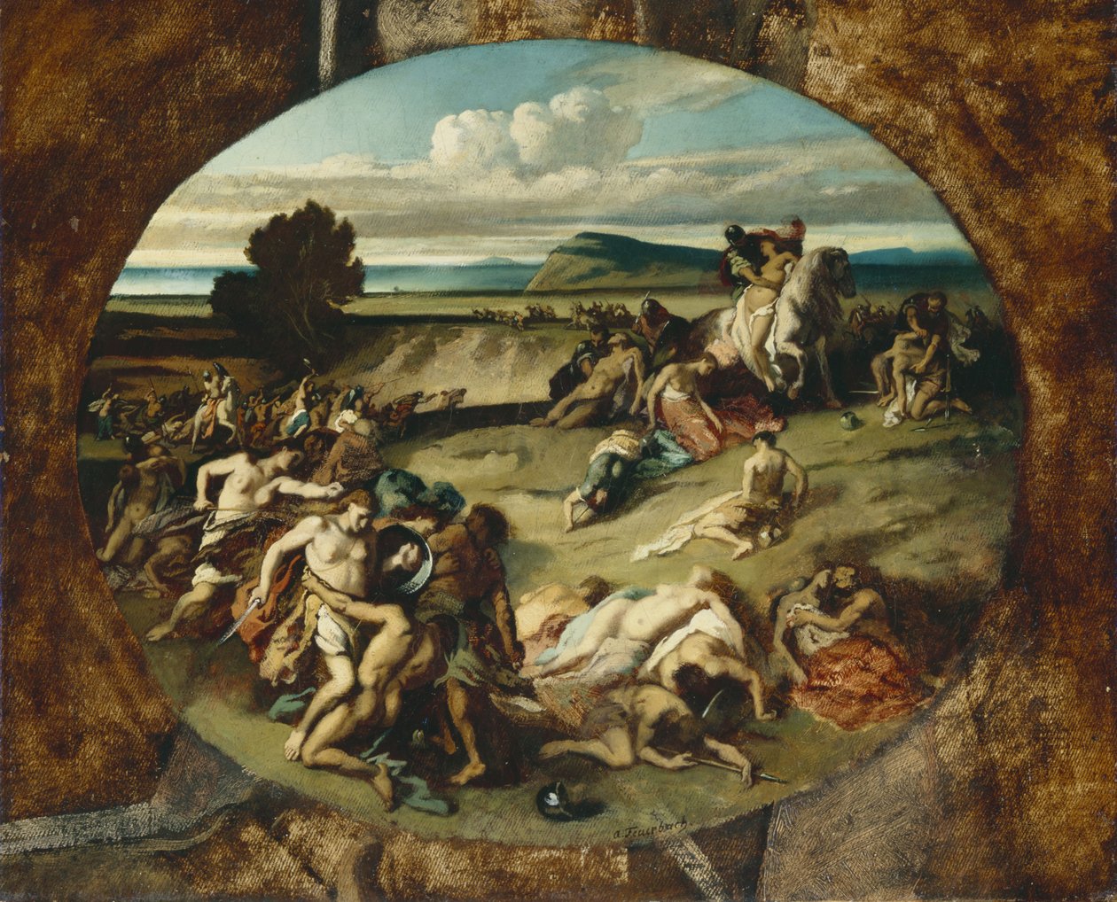 Amazonlar Savaşı, 1857 by Anselm Feuerbach