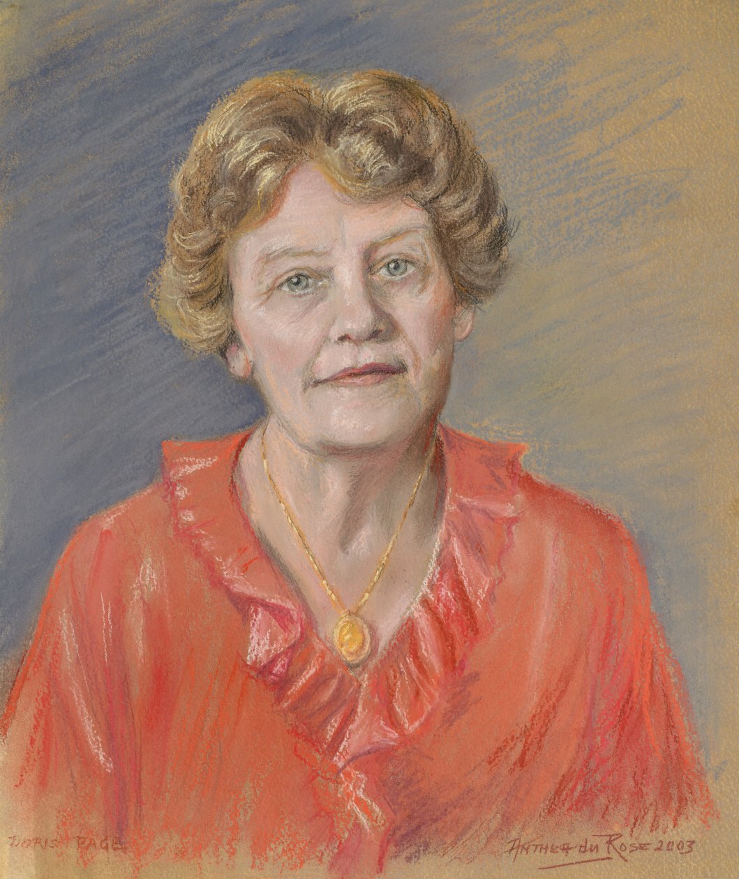 Bayan Doris Page, 2003 (pastel) by Anthea Durose