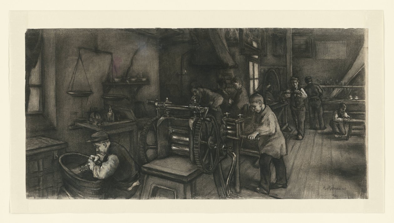 Gümüş fabrikasında atölye by Anthon Gerhard Alexander van Rappard