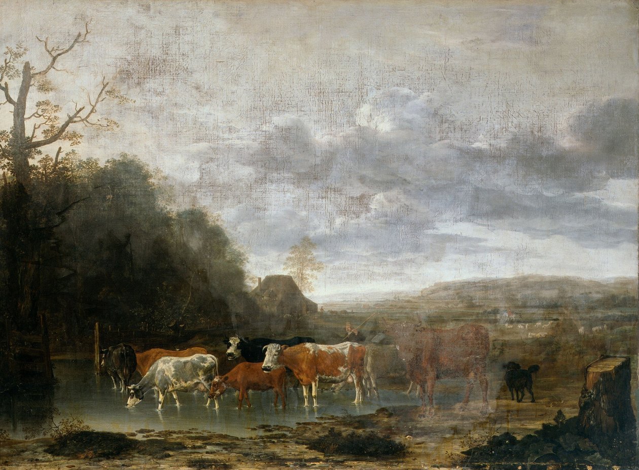 Sığır ile manzara by Anthonie Van Borssum