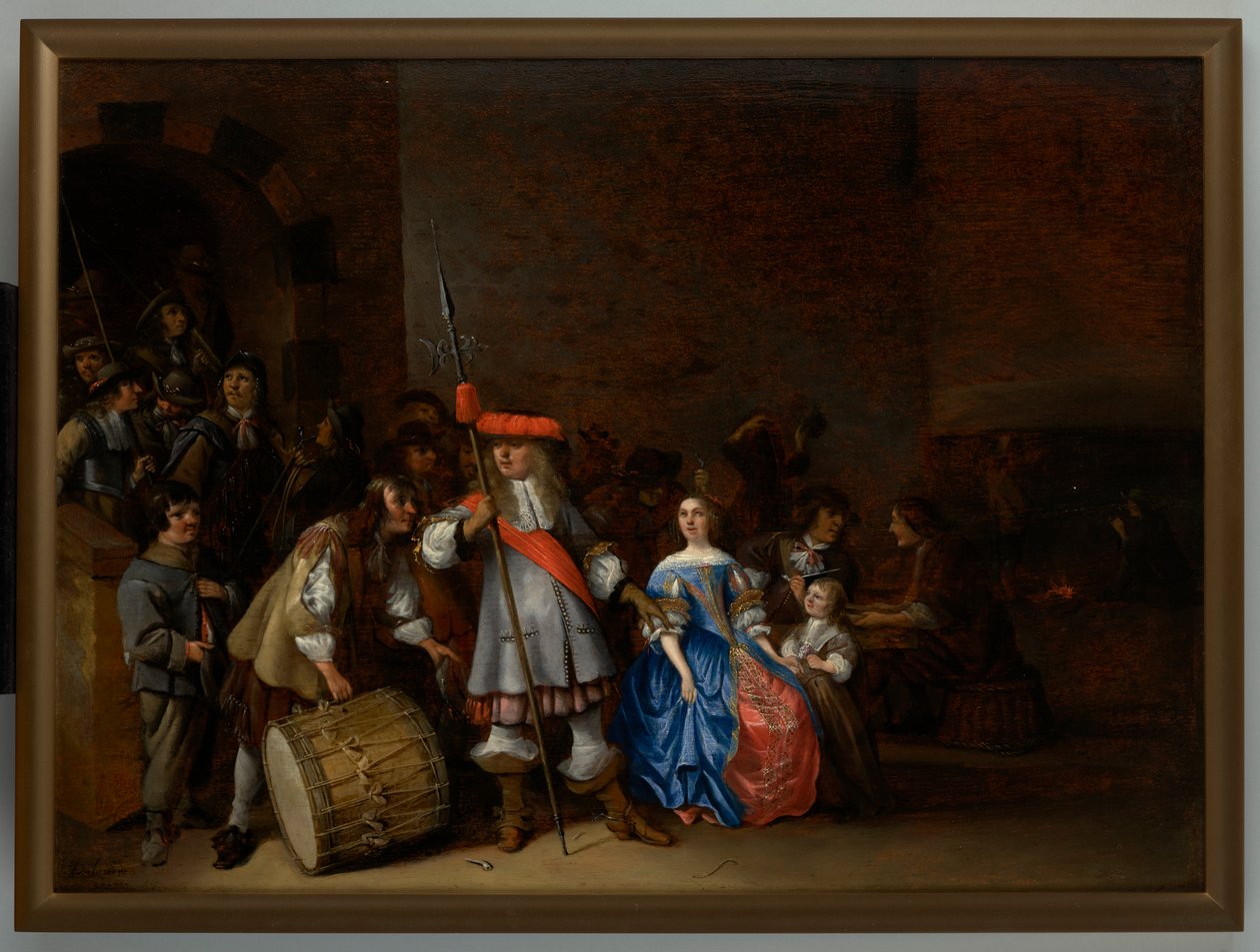 Muhafız Odası Sahnesi (panel üzerine yağ) by Anthonie (1601 73) Palamedesz