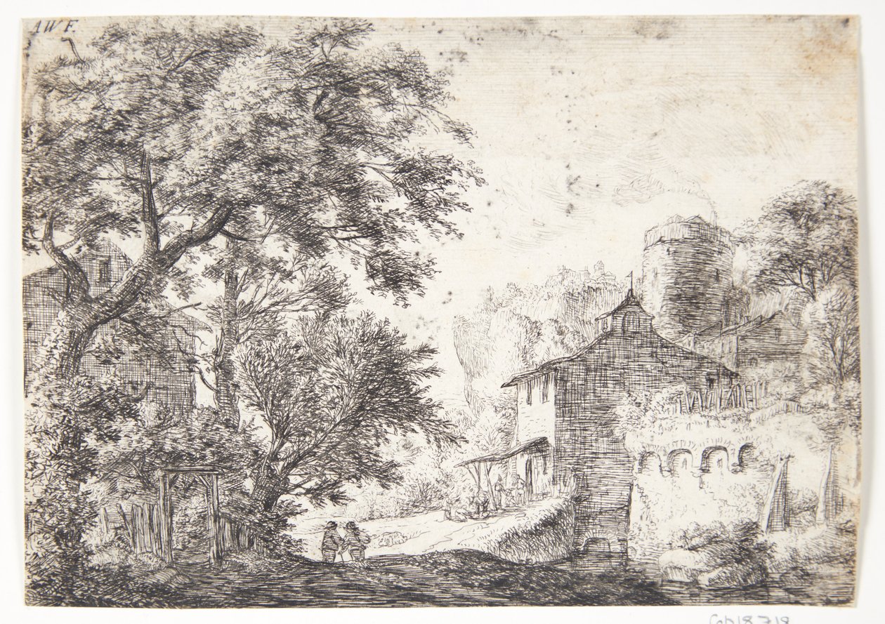 Pansiyonlu şehir duvarı by Anthonie Waterloo
