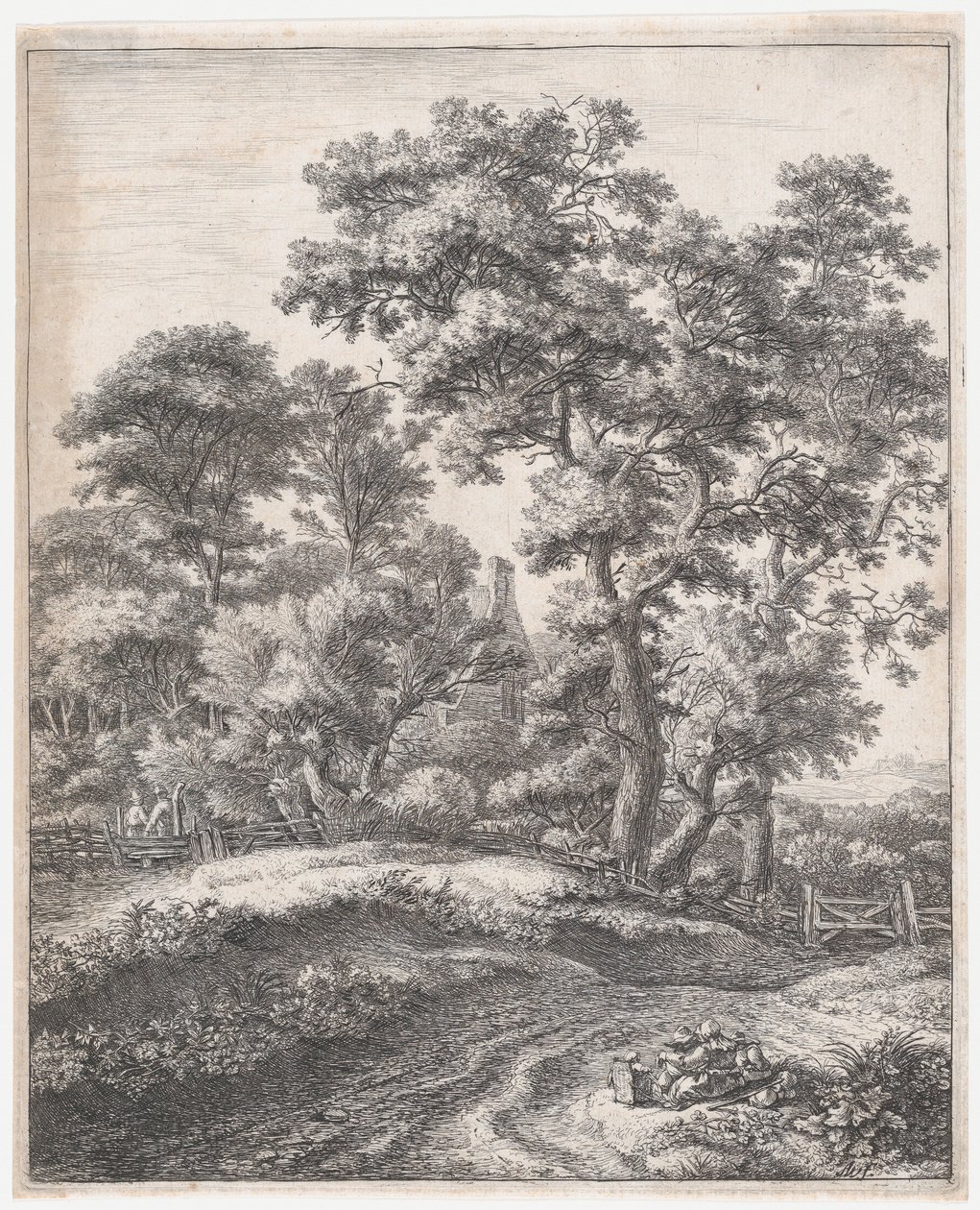 Dinlenen Anne ve Çocuklar, 17. yüzyıl. by Anthonie Waterloo