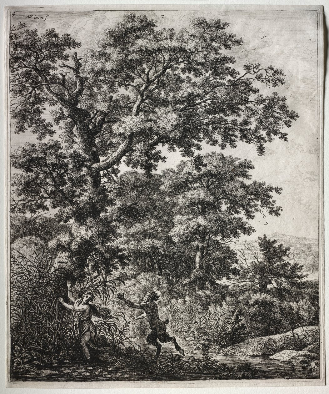 Pan ve Syrinx. by Anthonie Waterloo