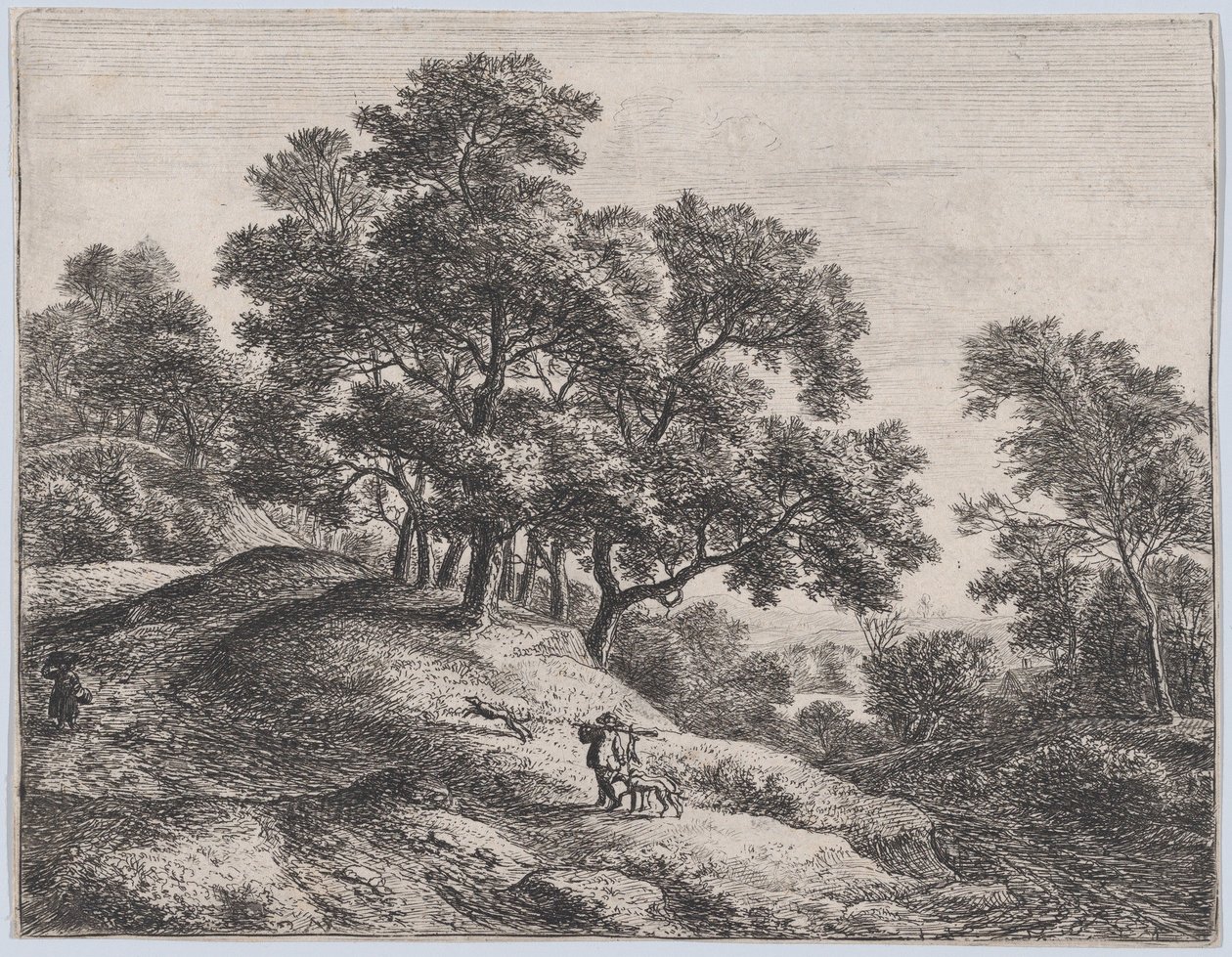 Tavşan Avcısı, 17. yüzyıl. by Anthonie Waterloo