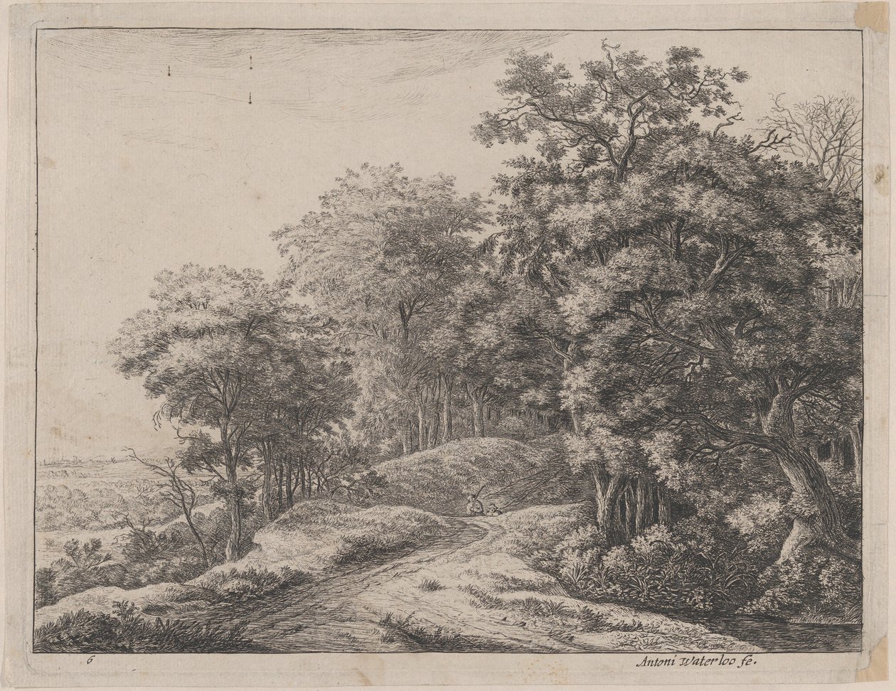 Bir Boşlukta İki Adam, 17. yüzyıl. by Anthonie Waterloo