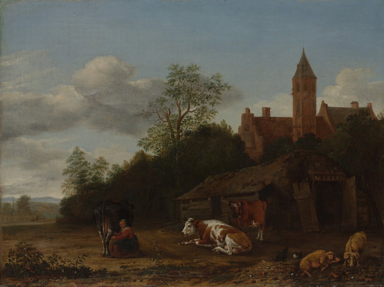 Ahır Sahnesi, ca. 1650-55. by Anthonie van Borssom