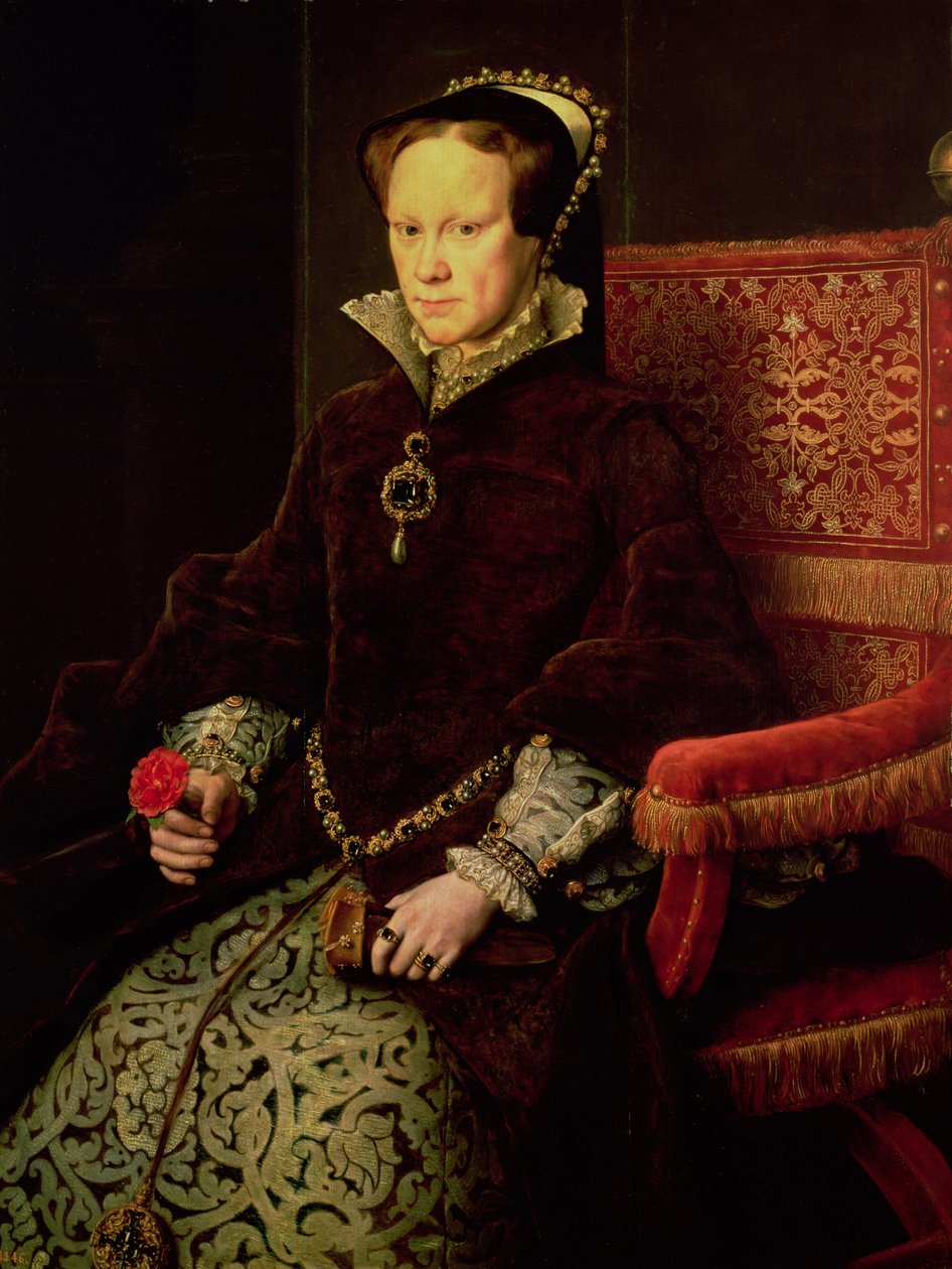 Kraliçe Mary I (1516-58) 1554 by Anthonis van Dashorst Mor