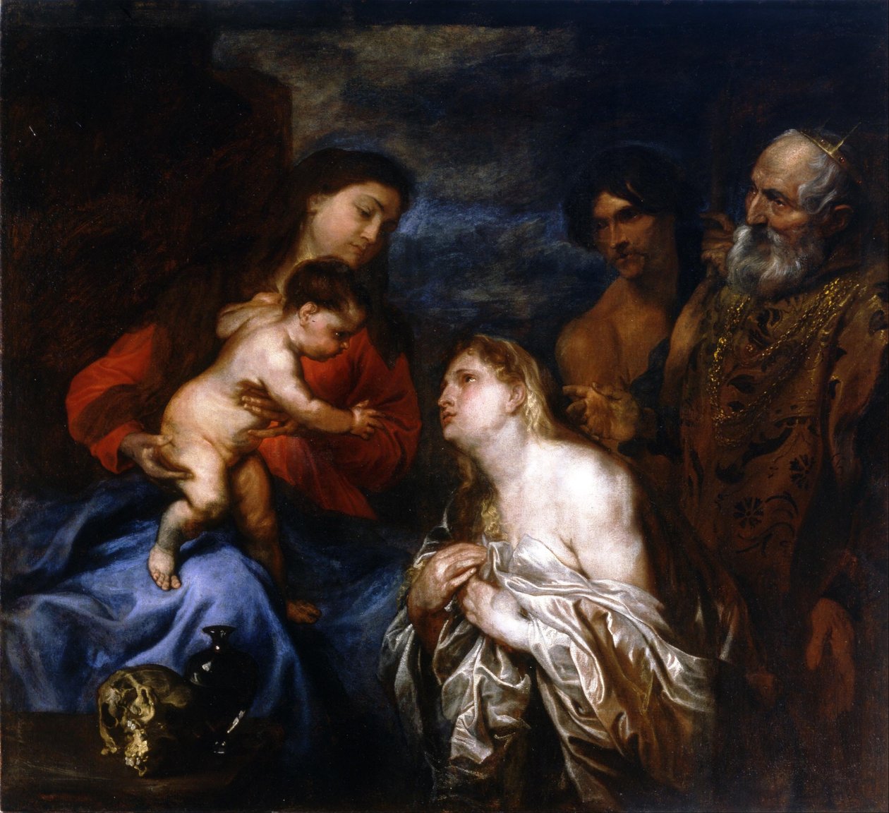 Tövbe eden günahkarlarla Madonna ve Çocuk by Anthony van Dyck