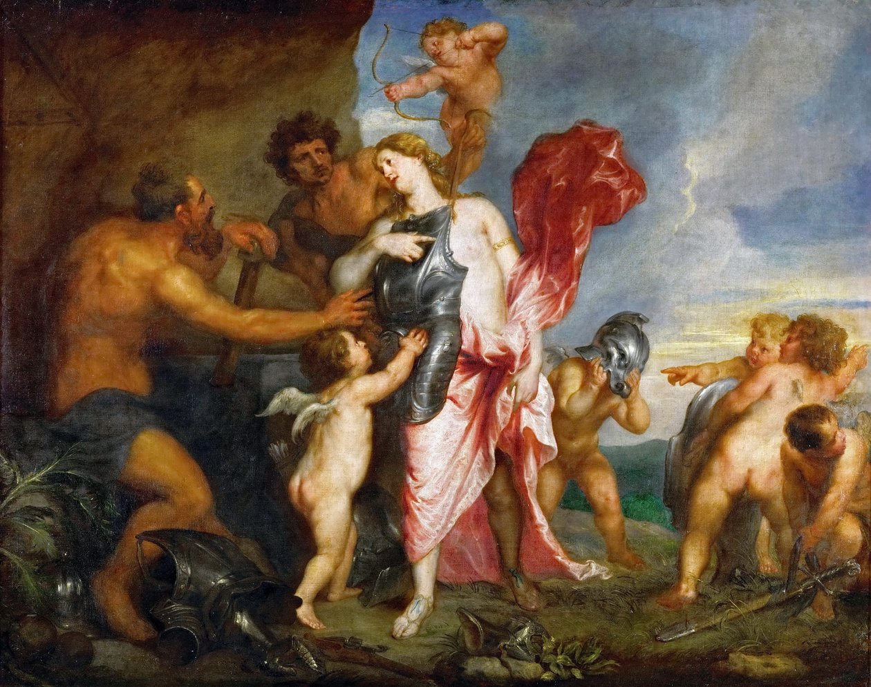 Thetis, Aşil için silahları Hephaestus