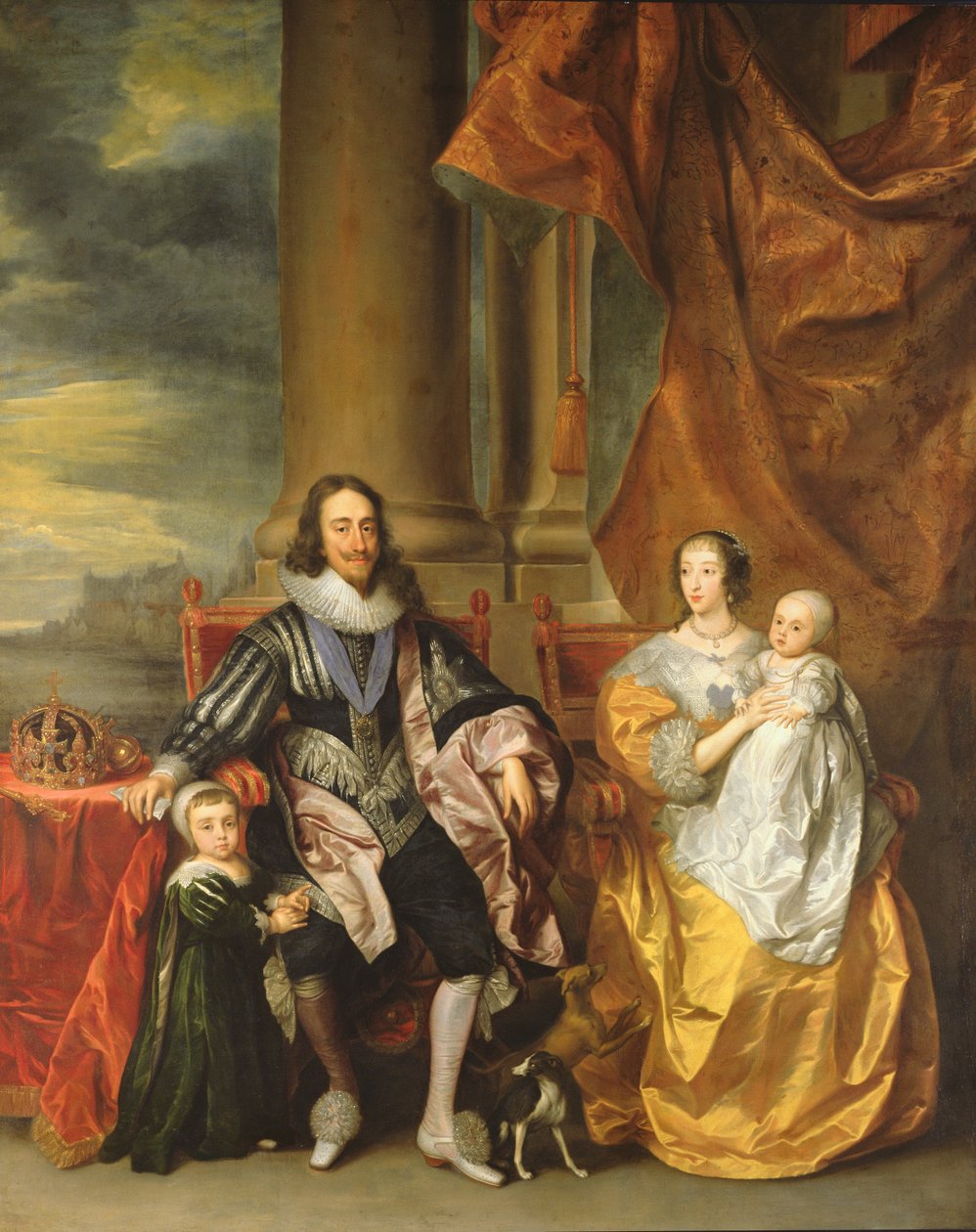 Kral I. Charles (1600-49) ve Ailesi by Anthony van Dyck