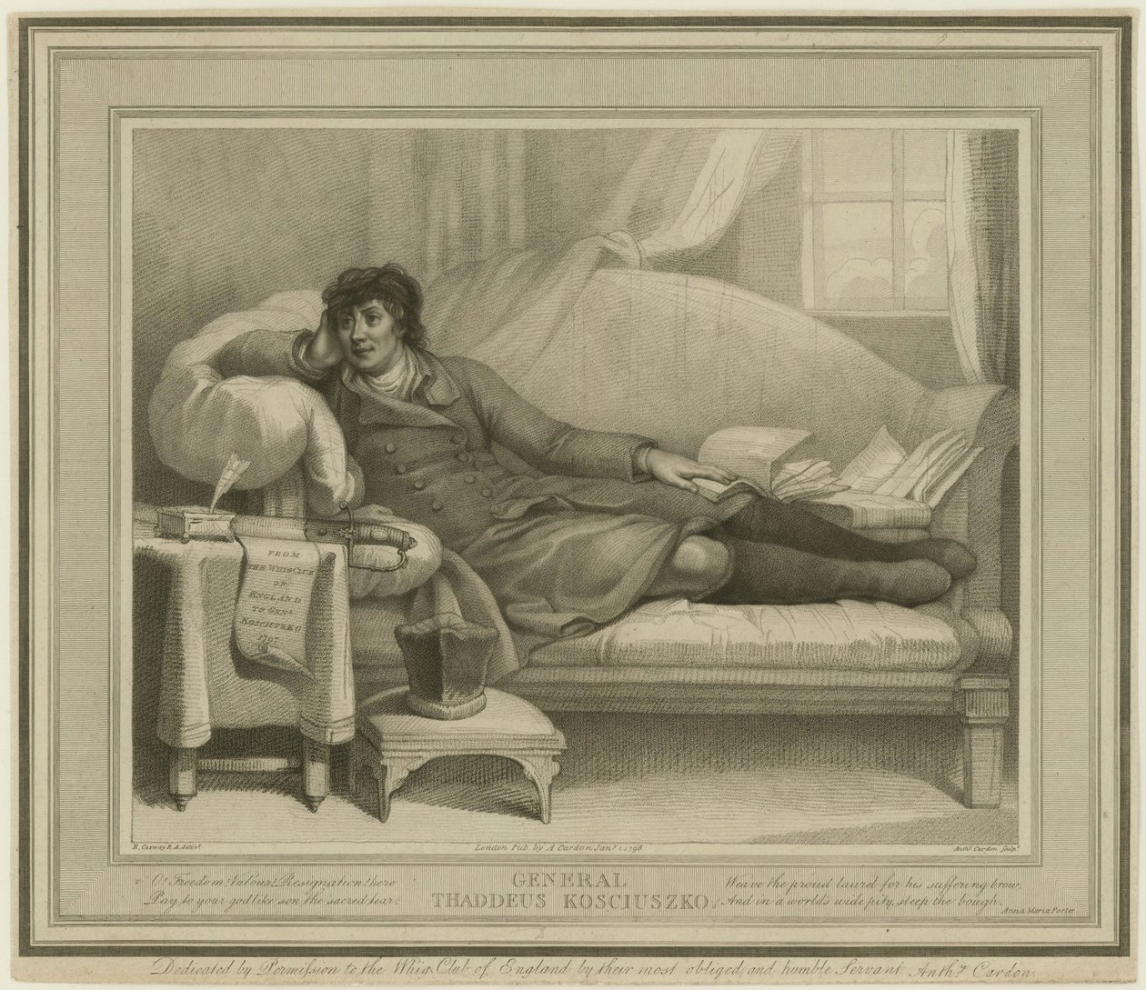 Tadeusz Kosciuszko 1746-1817, 1798. by Anthony Cardon
