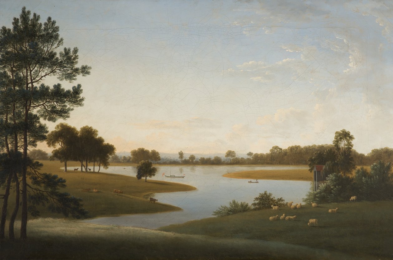 Tabley: Park ve Mere by Anthony Devis