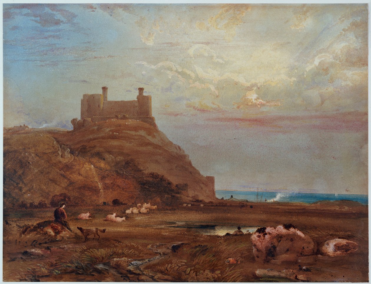 Harlech Kalesi, 1820 by Anthony Vandyke Copley Fielding