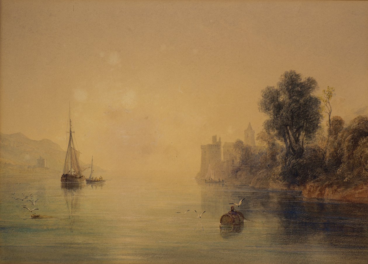nehir sahnesi by Anthony Vandyke Copley Fielding