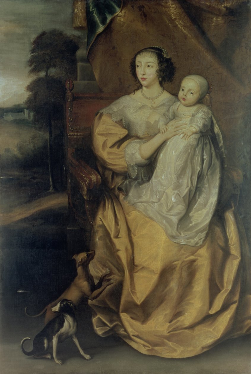 Kraliçe Henrietta Maria (1609-69) c.1640 by Anthony van Dyck