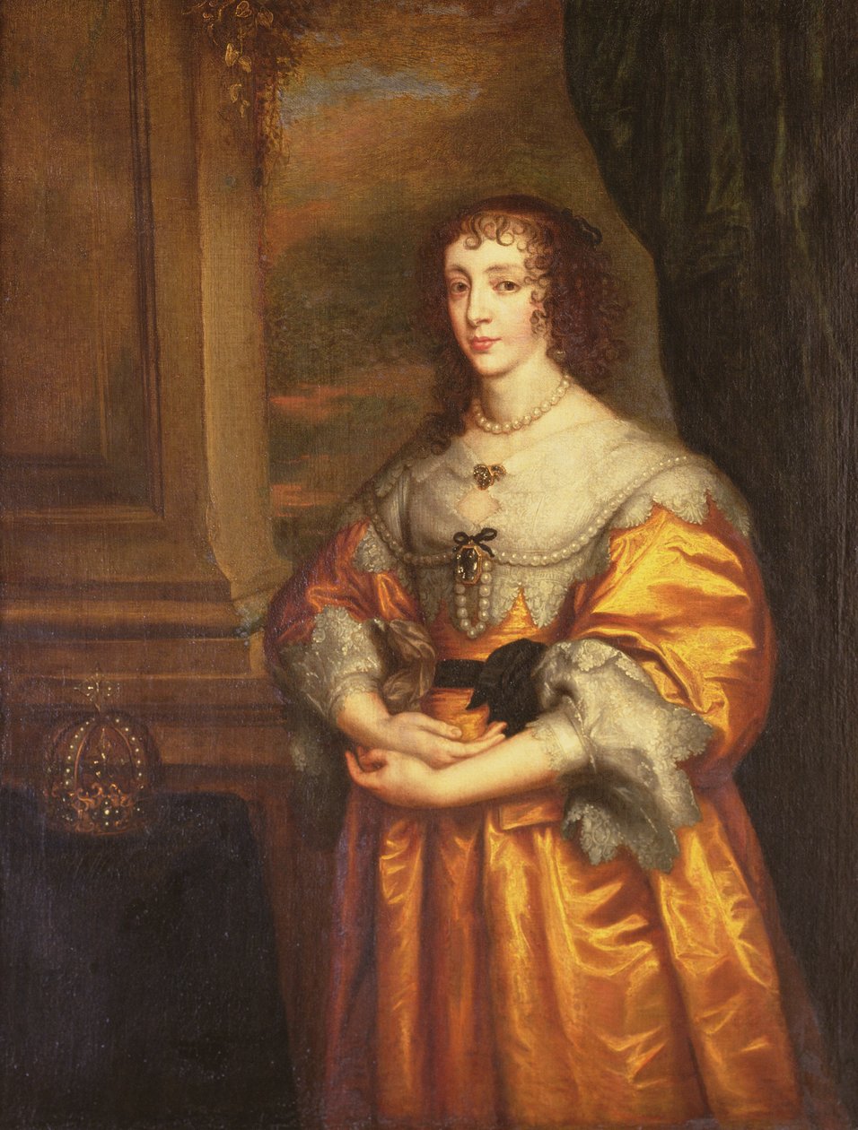 Kraliçe Henrietta Maria, c.1633 by Anthony van Dyck