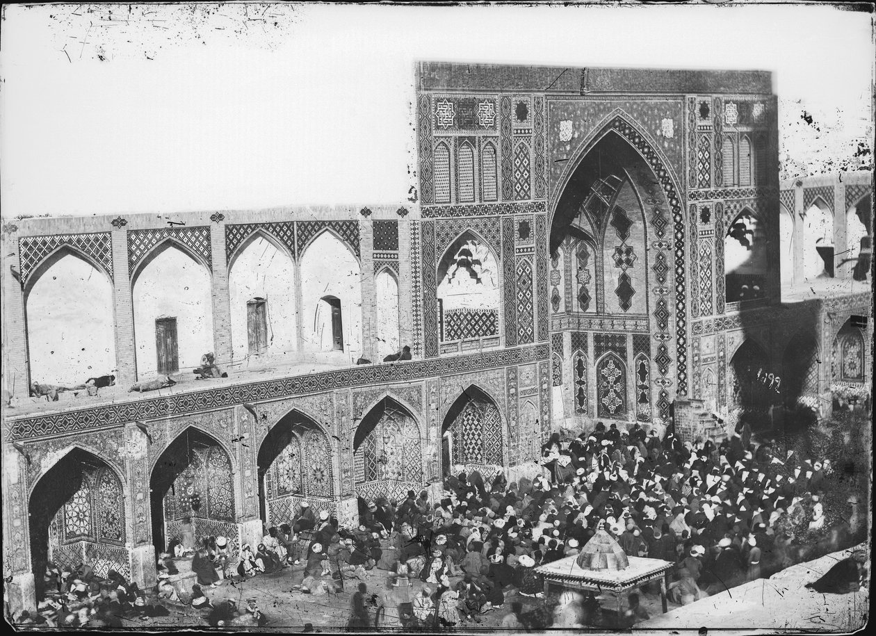 Sipahsalar camii, inşa 1866, 1880–1930 dolayları by Antoin Sevruguin