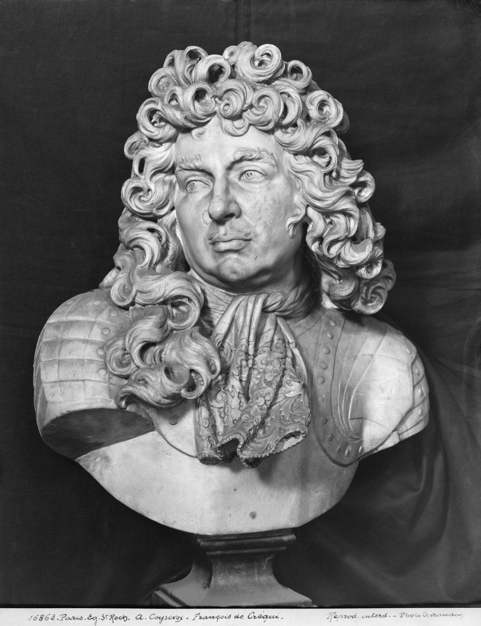 Francois de Crequy büstü, c.1690 (mermer) by Antoine Coysevox