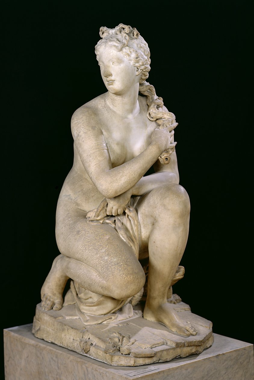 Venüs Çömelme, 1686 (mermer) by Antoine Coysevox